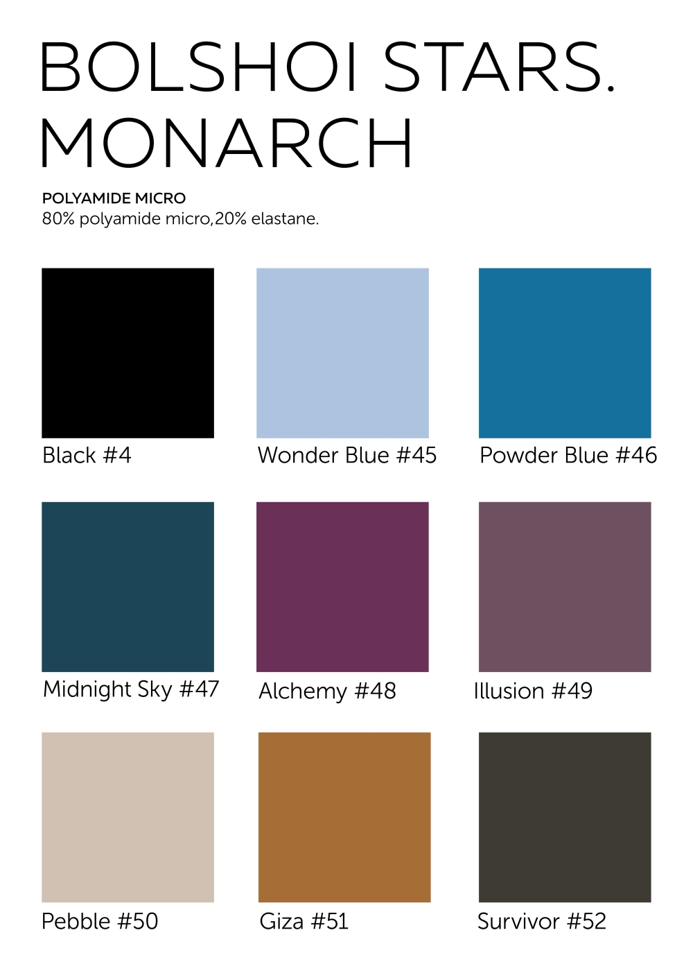 grishko bolshoi stars monarch colour chart